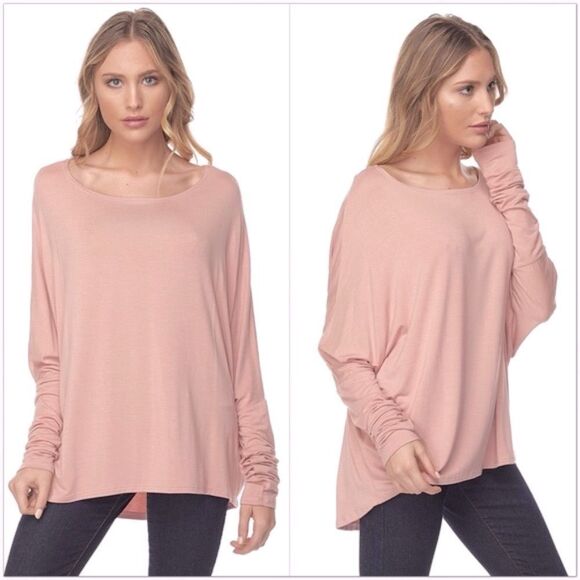 Dusty Rose Long Sleeve Top - Picture 1 of 6